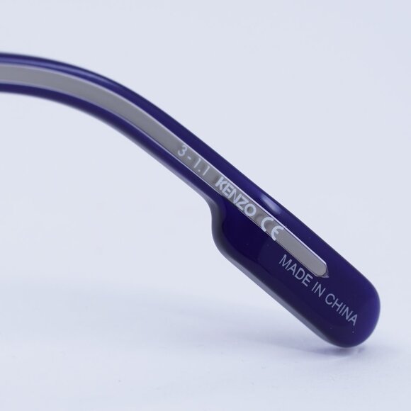 Kenzo KZ50102F 090 Eyeglasses Shiny Blue 53mm Square Frame - Picture 10 of 10